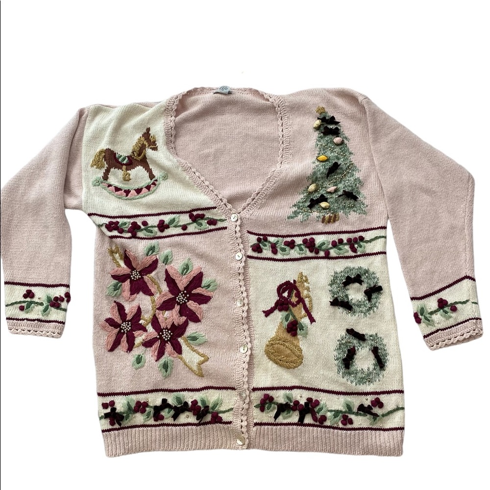 Ugly Christmas Sweater 
Womens Size Large 
Tacky Cardigan